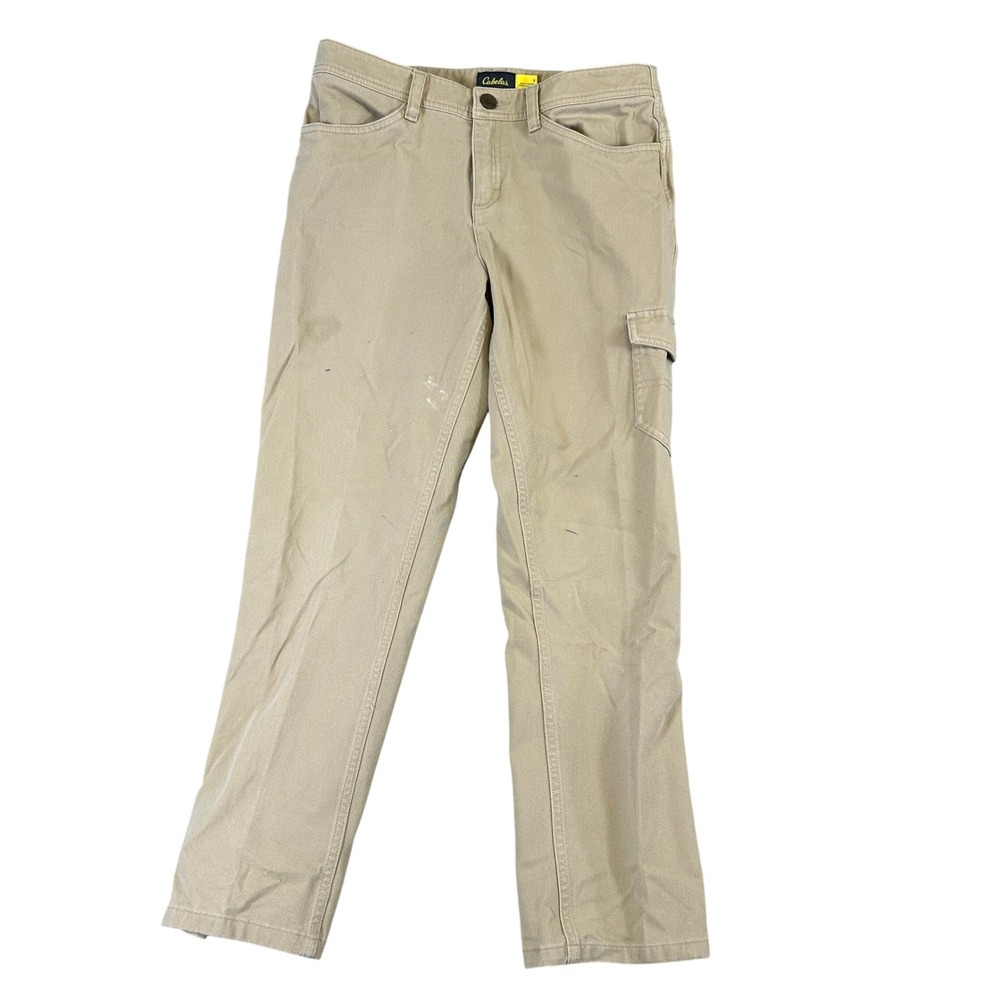 Cabelas Womens Tan Khaki Cargo Pants Size 6 Straight Leg Outdoor Hiking Work